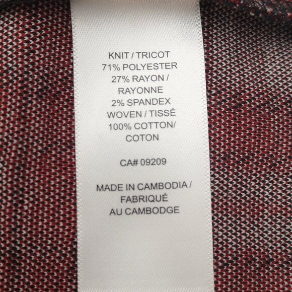 Cleo Petites Ladies Size XL Red Black & White Plaid Tunic Length Fooler Top - Picture 6 of 10